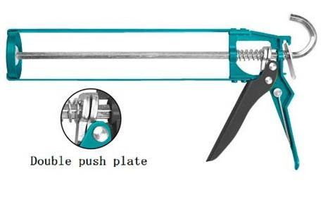 Пистолет для герметика 235 мм (скелетный) TOTAL