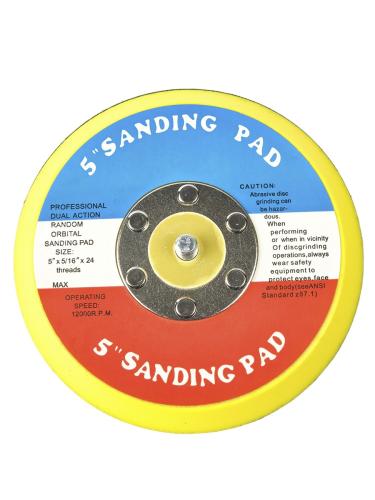 Подошва 125мм (5"*5/16*24, М8) (липучка) для пневмошлифовалки 3