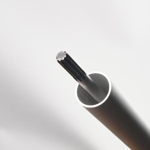Труба (L=1500 мм D26 мм, вал D8 мм, 9 шлицов) алюминиевая в сборе с валом для БК